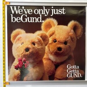Vintage Gund Teddy Bear Advertising Poster Gotta Getta Gund Nursery  Decor